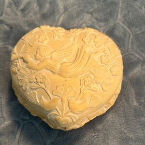 Vintage Heart-Shaped Decorative Trinket Box